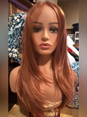 CSC Luxury Red Straight Synthetic Wig - Women Hair